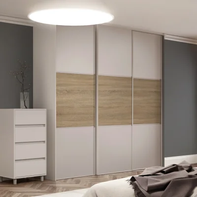 The Range Spacepro Classic Cashmere Sliding Wardrobe Kit - Cashmere/Oak / 3 / 1760mm