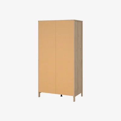 The Range Wyld Haus Wildberry 2-Door Wardrobe in Jackson Hickory Oak Matt Finish - Natural