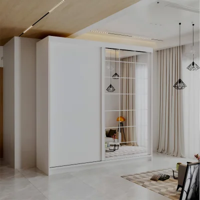 The Range Casanova Sliding Mirror Door Wardrobe - White