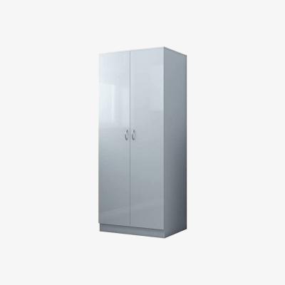 The Range Chilton Grey High Gloss Wardrobe with Grey Frame - Grey