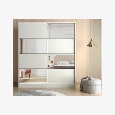 The Range Apollon 160 cm Mirrored Sliding Door Wardrobe white - White