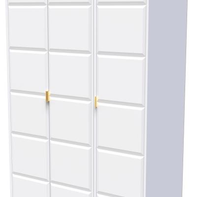 The Range Cube Ready Assembled 3 Door Wardrobe - White Matt
