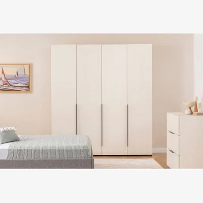 The Range Luke 4 Door Wardrobe - White