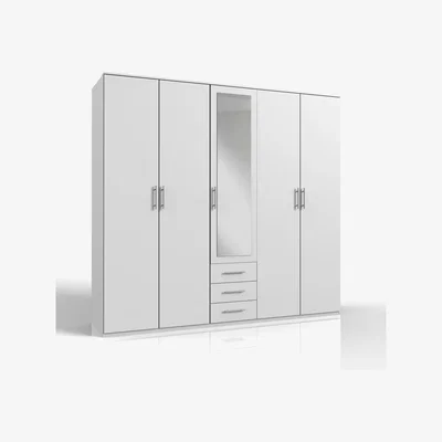 The Range Ben White 5 Door Wardrobe - White