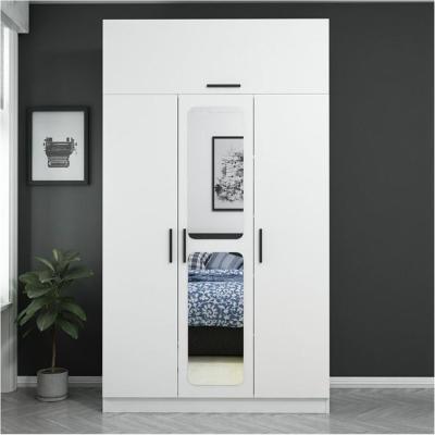 The Range Kale 3 Doors Wardrobe with Mirror white - White