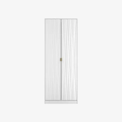 The Range Las Vegas F Ready Assembled 2 Door Robe - White Matt