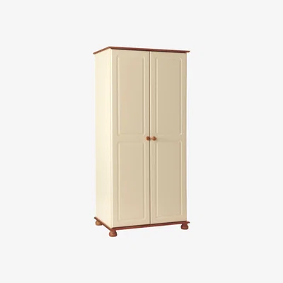 The Range Copenhagen 2-Door Wardrobe - Cream and Pine
