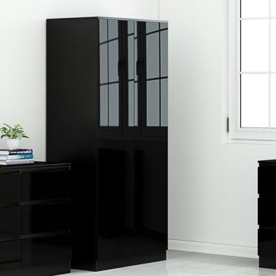 The Range Carlton Wardrobe 2 door High Gloss - Gloss Black