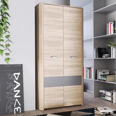 The Range Large 2 Door Light Oak Wardrobe - Sonoma Oak