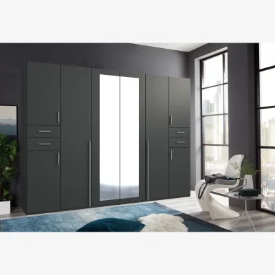 The Range Vegas Graphite 6 Door Wardrobe - Graphite