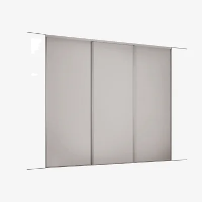 The Range Spacepro 2 x 914mm Dove Grey Panel Classic Sliding Wardrobe doors - Dove Grey / 2672mm / 3