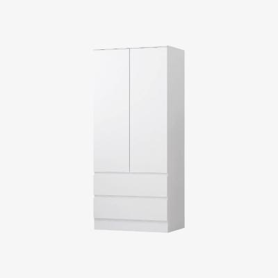 The Range Narvik Modern 2 Door 2 Drawer Combination Wardrobe Scandinavian Style - Matt White