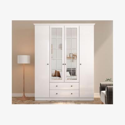 The Range Patara 4 Doors and 2 Drawers Wardrobe white - White