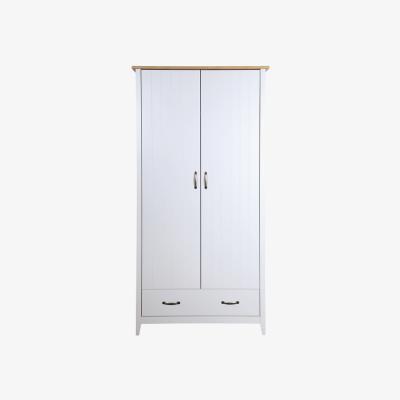 The Range Steens Norfolk 2 Door Wardrobe with 1 Drawer  - Light Grey/Pine