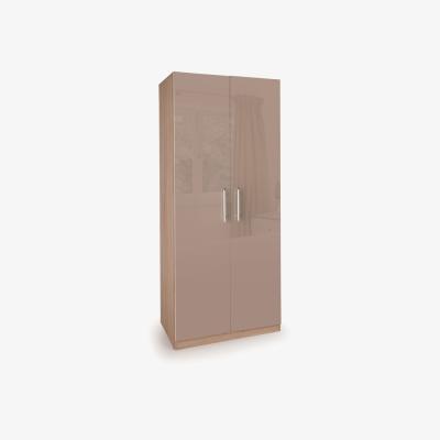 The Range Ashburton 2 Door Wardrobe - Oak / Gloss Mocha