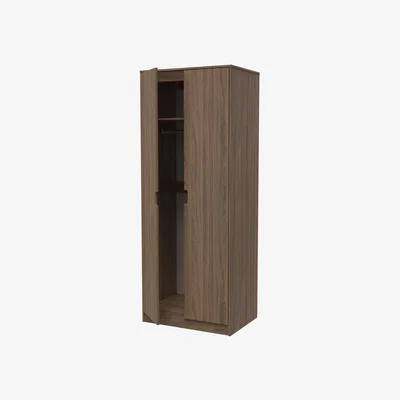 The Range Shanghai C Ready Assembled Double Wardrobe - Carini Walnut
