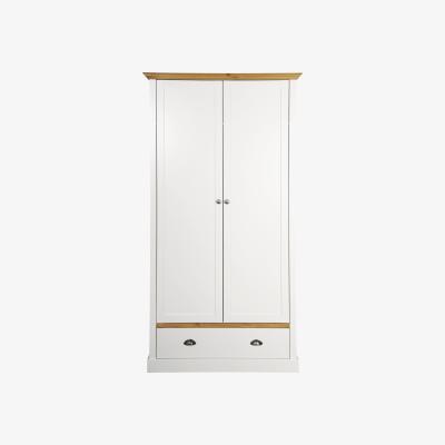 The Range Sandringham Two Door One Drawer Wardrobe - White