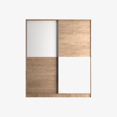The Range TUANA 160cm Sliding Door Wardrobe, Oak-White - Oak-White