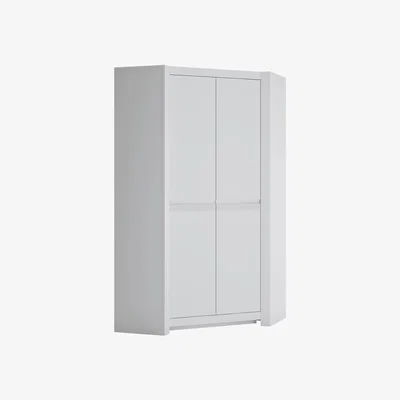 The Range Novi 2 Door Corner Wardrobe  - Alpine White