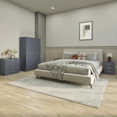 The Range Dakota 3 Door Wardrobe Bedroom Set - Dark Grey