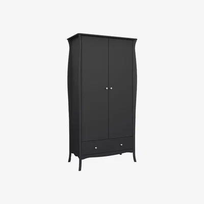 The Range Baroque Double Wardrobe  - Black