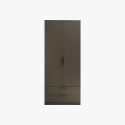 The Range Regent 2 Door 2 Drawer Wardrobe - Brown