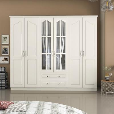 The Range JULES 6 Door 2 Drawer Wardrobe, White - White
