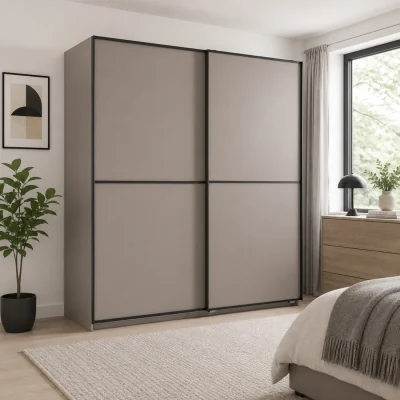 The Range Ulm 135cm Grey Sliding Door Wardrobe - Grey