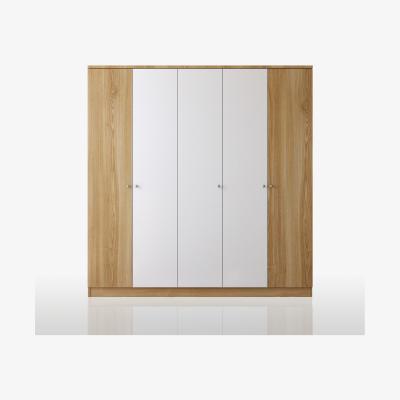 The Range SAPPHIRE 5 Door Wardrobe, Oak-White - Oak-White