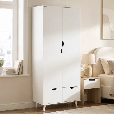 The Range HOMCOM 2 Door Clothes Wardrobe - White