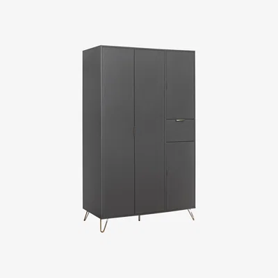 The Range Arlo 4 Door Wardrobe - Charcoal