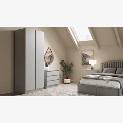 The Range Blind Corner Wardrobe J-Pull Handleless - Grey