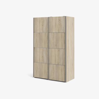The Range Valentino Sliding Wardrobe with 5 Shelves - Oak