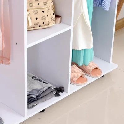 The Range Mobile Open Wardrobe Storage Organiser - White