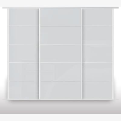 The Range Standard 3 Door Sliding Wardrobe - Solid / MDF, Aluminium