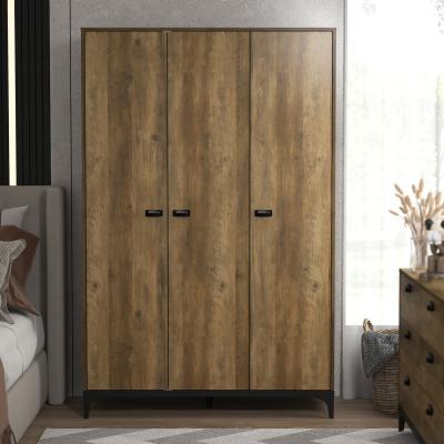 The Range Truro 3 door wardrobe dusty grey oak  - Knotty Oak