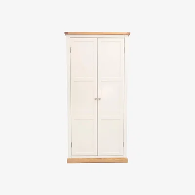 The Range Trevi 2 Door Wardrobe - White / Chrome Knob