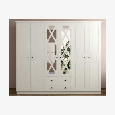 The Range Efes 6 Doors and 2 Drawera Wardrobe - White