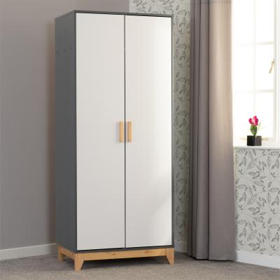 The Range Cleveland 2 Door Wardrobe - Grey and White