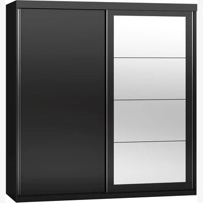 The Range Nevada 2 Door Slider Wardrobe - Black Gloss