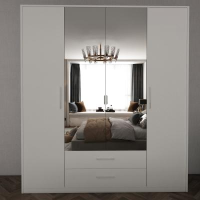 The Range White 4 Door 2 Drawer Wardrobe 180cm - White