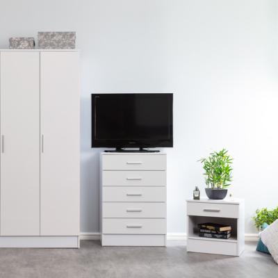 The Range Gloss Two Tone 4 Piece Wardrobe Set - White