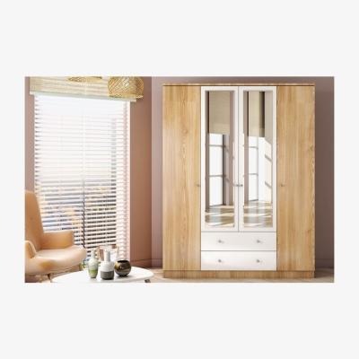 The Range Rose Zn1 4 Doors and 2 Drawers Wardrobe - Oak & White