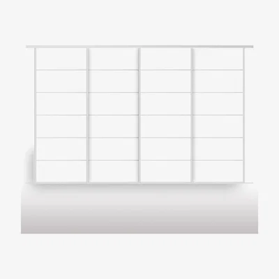 The Range XXL 4 Door Sliding Wardrobe - Solid 950 / 110.4kg / MDF, Aluminium
