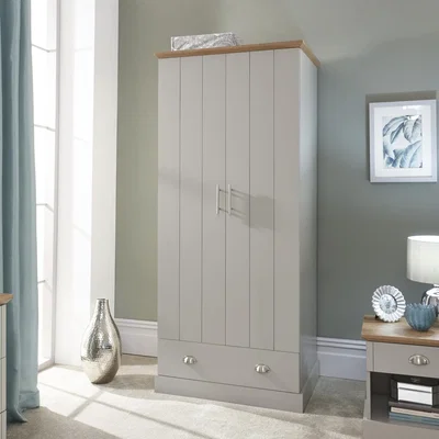 The Range Kendal 2 Door 1 Drawer Wardrobe - Grey