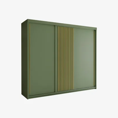 The Range Palermo Sliding Door Wardrobe - Green / 250cm / 3