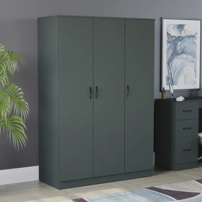 The Range Vida Designs Riano 3 Door Wardrobe - Jasper Green