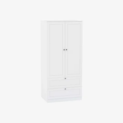 The Range Vida Designs Altino 3 Piece Bedroom Set (2 Drawer Bedside, 5 Drawer Chest, 2 Door 2 Drawer Wardrobe) - White