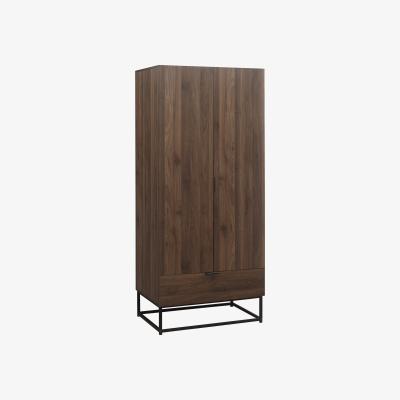 The Range Houston 2 Door 1 Drawer Wardrobe - Walnut