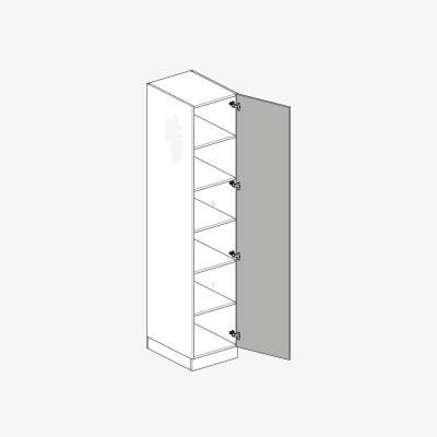 The Range Single Wardrobe with Shelves Classic Square Panel - Sage Green
